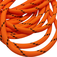 5 mm Paracord ip Neon Turuncu Renk Siyah Şerit