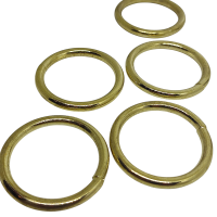 Paracord Anahtarlık ve Pet Tasma Halka Kaynaklı 3 cm Gold 4 mm Kalınlık