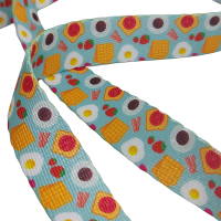 20 mm Polyester Baskılı Kolon Kahvaltı Zamanı  Desen 