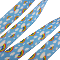 20 mm Polyester Baskılı Kolon Gökkuşağı Desen