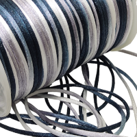 Floş ip ( Sıçan Kuyruğu )  2 mm Ebruli Lacivert Gri Renk