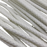 7 mm Suni Deri Tüp Örgü Beyaz Renk