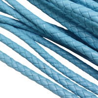 7 mm Suni Deri Tüp Örgü Gök Mavi Renk