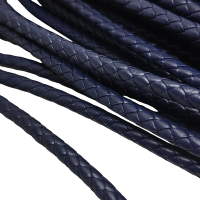 7 mm Suni Deri Tüp Örgü Lacivert Renk