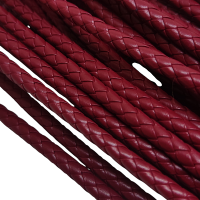 7 mm Suni Deri Tüp Örgü Bordo Renk