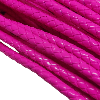 7 mm Suni Deri Tüp Örgü Neon Pembe Renk