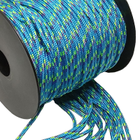 2 mm Paracord İp Turkuaz Mor Sarı Renk 45 Metre Makara Sargı