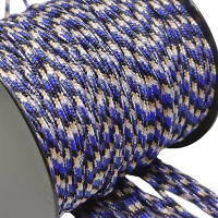 2 mm Paracord İp Mavi Siyah Beyaz Renk 45 Metre Makara Sargı
