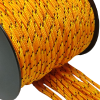 2 mm Paracord İp Turuncu Siyah Sarı Renk 45 Metre Makara Sargı