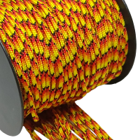 2 mm Paracord İp Sarı Kırmızı Renk 45 Metre Makara Sargı