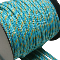 2 mm Paracord İp Turkuaz Mavi Turuncu Renk 45 Metre Makara Sargı