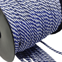 2 mm Paracord İp Mavi Beyaz Renk 45 Metre Makara Sargı