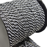 2 mm Paracord İp Siyah Beyaz Renk 45 Metre Makara Sargı