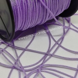 1 mm  Paracord Bileklik İpi, Aksesuar Makrome ip Açık Mor Renk - Görsel 1