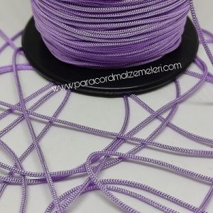 1 mm  Paracord Bileklik İpi, Aksesuar Makrome ip Açık Mor Renk - Görsel 2