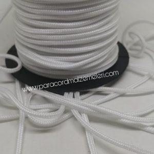 2 mm Paracord İp Beyaz Renk 45 Metre Makara Sargı - Görsel 1