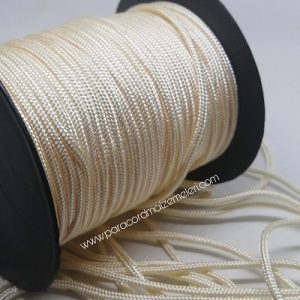 2 mm Paracord İp Krem Renk 45 Metre Makara Sargı - Görsel 2