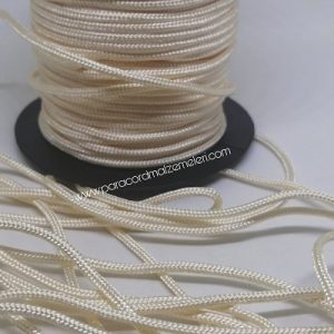 2 mm Paracord İp Krem Renk 45 Metre Makara Sargı - Görsel 1