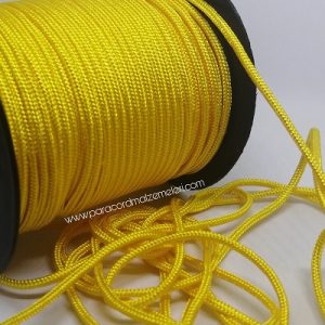 2 mm Paracord İp Parlak Sarı Renk 45 Metre Makara Sargı - Görsel 2