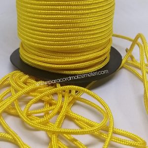 2 mm Paracord İp Parlak Sarı Renk 45 Metre Makara Sargı - Görsel 1