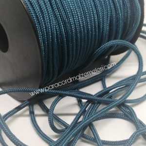 2 mm Paracord İp Petrol Mavi Renk 45 Metre Makara Sargı - Görsel 3