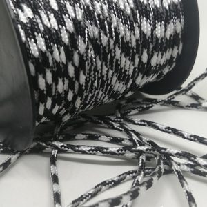 2 mm Paracord İp Siyah Beyaz Renk 45 Metre Makara Sargı - Görsel 2