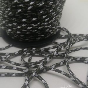 2 mm Paracord İp Yeşil Beyaz Renk 45 Metre Makara Sargı - Görsel 2