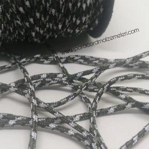 2 mm Paracord İp Yeşil Beyaz Renk 45 Metre Makara Sargı - Görsel 1