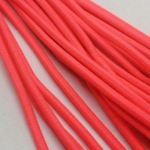 Lastik İplik 3 mm Neon Kırmızı Renk - Görsel 1