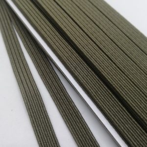 Yassı Lastik İplik 6 mm Haki Yeşil Renk 10 Metre - Görsel 1