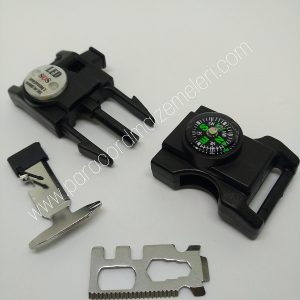 Ateş Başlatıcı,LED Işıklı, Pusula,2 Adet Metal Aparatlı ve Düdük Özellikli Klips - Görsel 5