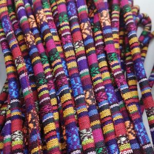 Bileklik ve Boyun Askı Kordon İpi Ebruli Koyu Renk Düz Şerit - Görsel 3