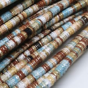 Bileklik ve Boyun Askı Kordon İpi Simli Gök Mavi Kahve Renk - Görsel 3