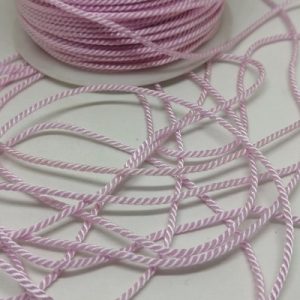 Bükümlü Aksesuar Bileklik İpi 2 mm Pembe Renk  - Görsel 1