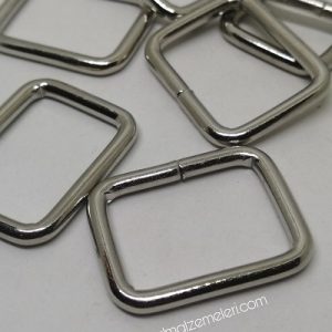 Paracord Aksesuar Dikdörtgen Model Halka Gümüş Renk - Görsel 2