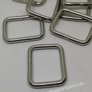Paracord Aksesuar Dikdörtgen Model Halka Gümüş Renk - Görsel 1