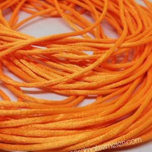 Floş ip ( Sıçan Kuyruğu )  2 mm Turuncu Renk 20 Metre  - Görsel 1