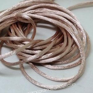 Floş ip ( Sıçan Kuyruğu )  2 mm Pudra Pembe Renk 20 Metre Medium Paket - Görsel 1