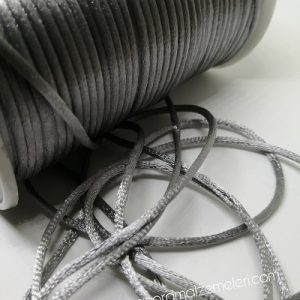 Floş ip ( Sıçan Kuyruğu ) 2 mm Koyu Gri Renk - Görsel 2