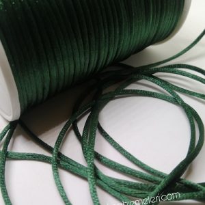 Floş ip ( Sıçan Kuyruğu )  2 mm Koyu Yeşil Renk - Görsel 2