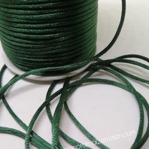 Floş ip ( Sıçan Kuyruğu )  2 mm Koyu Yeşil Renk - Görsel 1