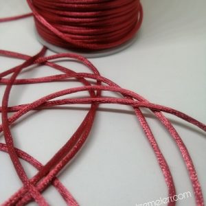 Floş ip ( Sıçan Kuyruğu )  2 mm Nar Çiçeği Renk - Görsel 1
