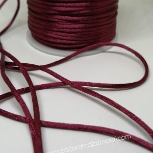 Floş ip ( Sıçan Kuyruğu ) 2 mm Bordo Renk - Görsel 1