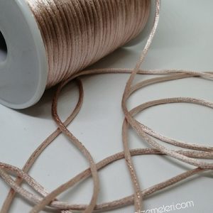 Floş ip ( Sıçan Kuyruğu )  2 mm Pudra Pembe Renk - Görsel 2