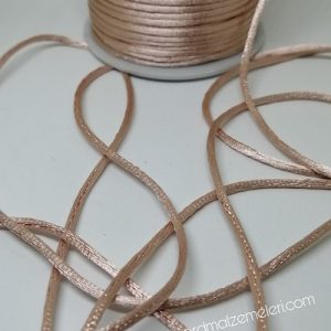 Floş ip ( Sıçan Kuyruğu )  2 mm Pudra Pembe Renk - Görsel 1