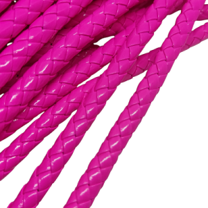 7 mm Suni Deri Tüp Örgü Neon Pembe Renk - Görsel 2