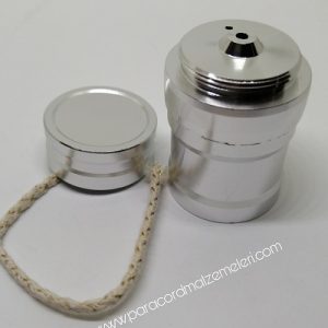 Kamp Malzemleri Mini Alkol Lamba Gümüş Renk  - Görsel 4