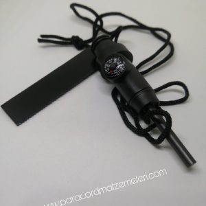 Kamp Malzemeleri EDC Kit Ateş başlatıcı Çubuk ,Pusula ve Düdük - Görsel 1