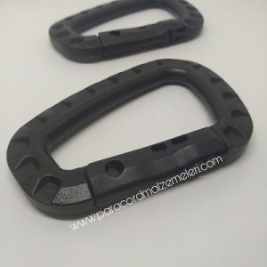 Kamp Malzemeleri Sert Plastik Karabina Siyah Renk - Görsel 4