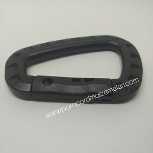 Kamp Malzemeleri Sert Plastik Karabina Siyah Renk - Görsel 3